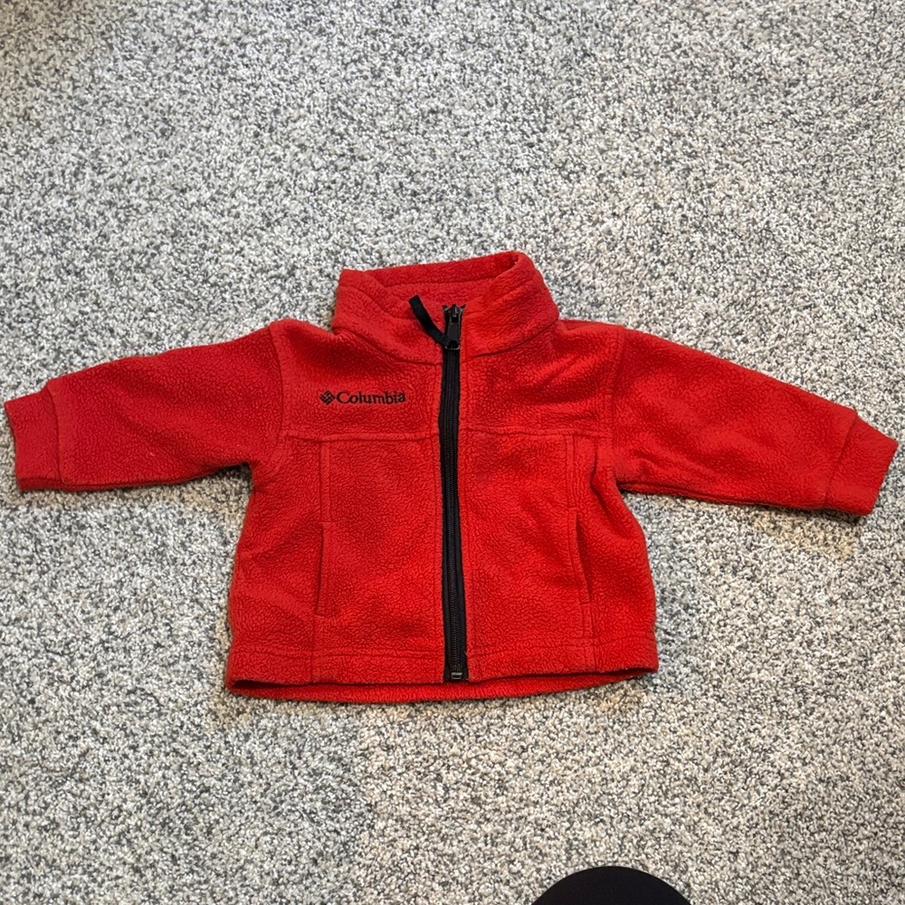 Columbia Vibrant Red/Orange Fleece Jacket